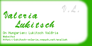 valeria lukitsch business card